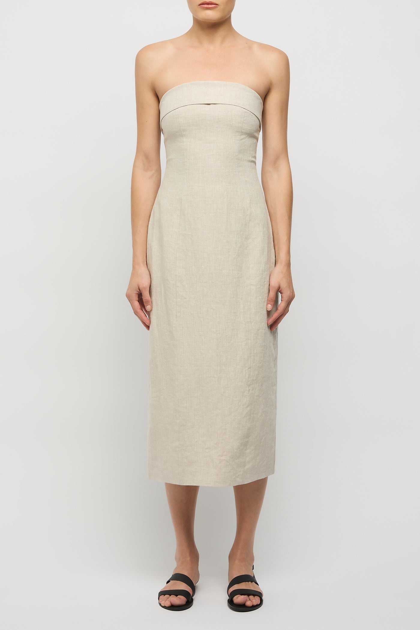 Jill Linen Midi Dress
