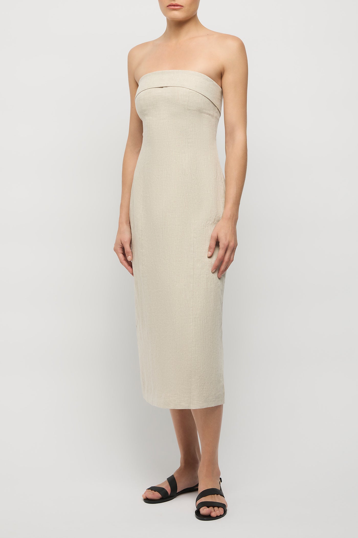 Jill Linen Midi Dress