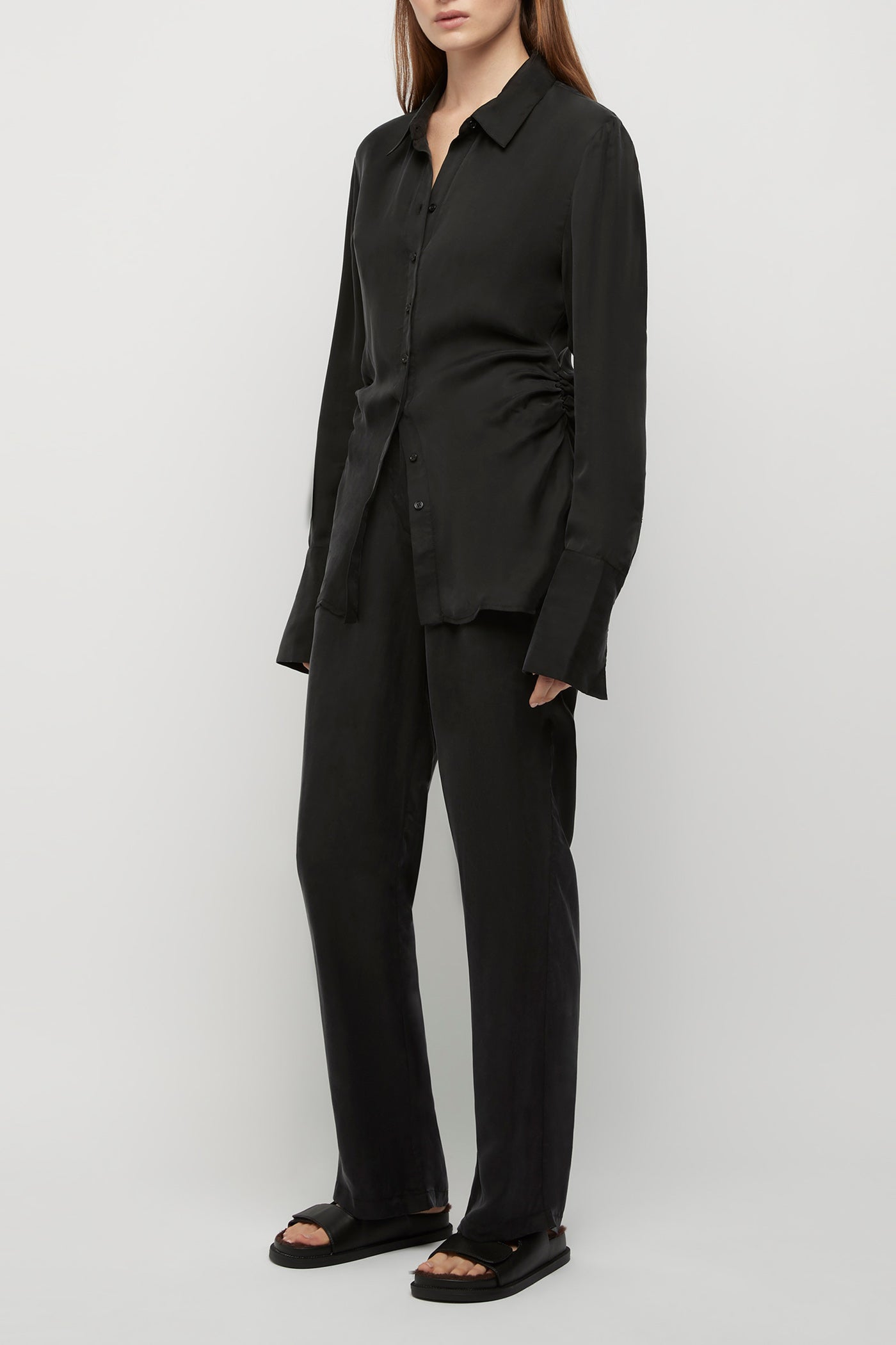 Perle 100% Cupro Straight Trouser
