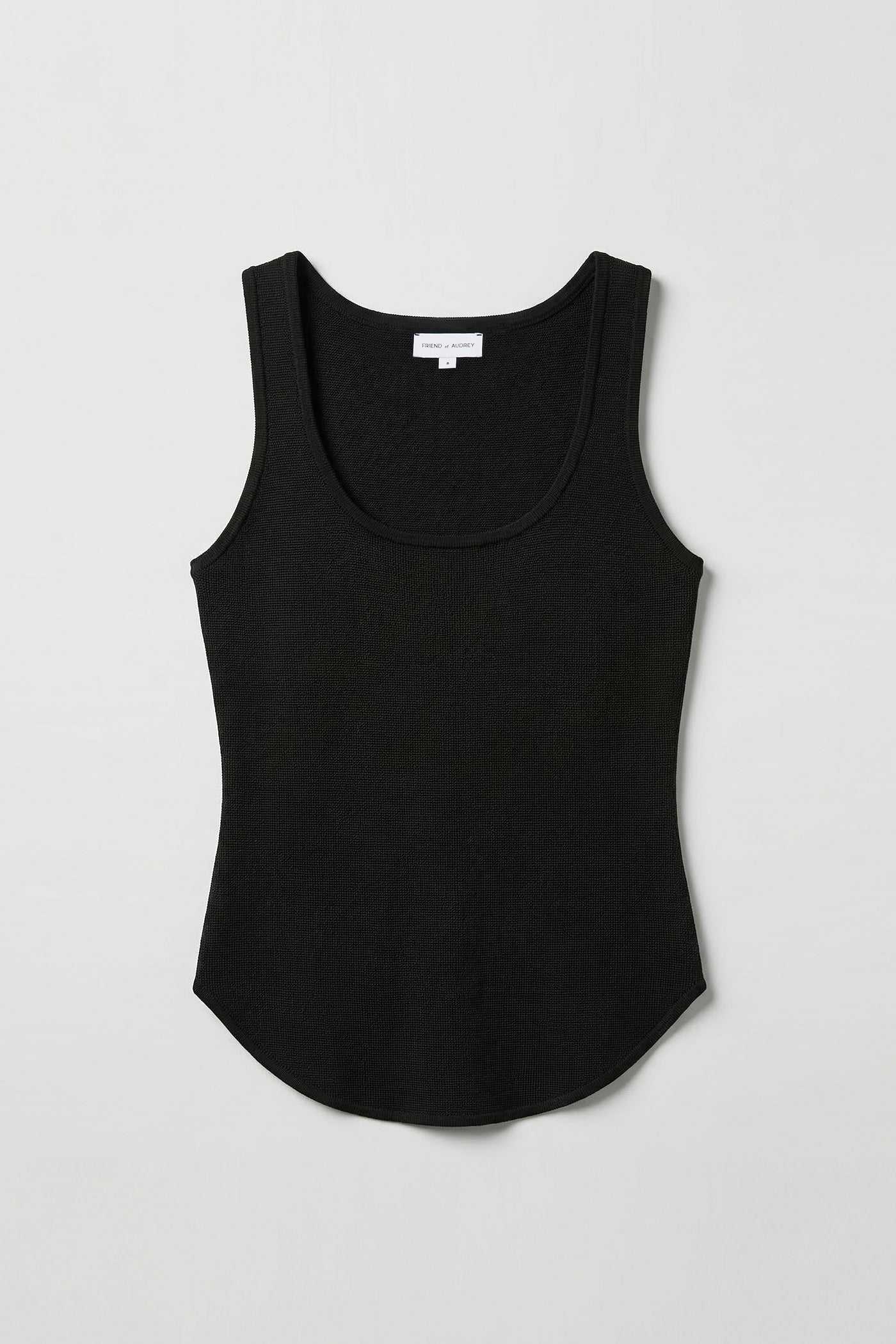 The Curved Hem Crepe Knit Top