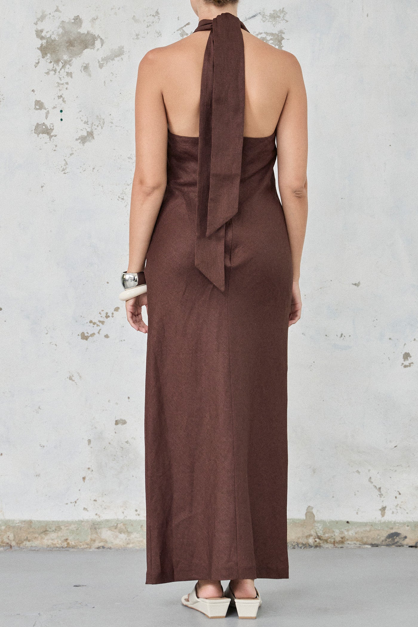 The Cross-over Linen Dress