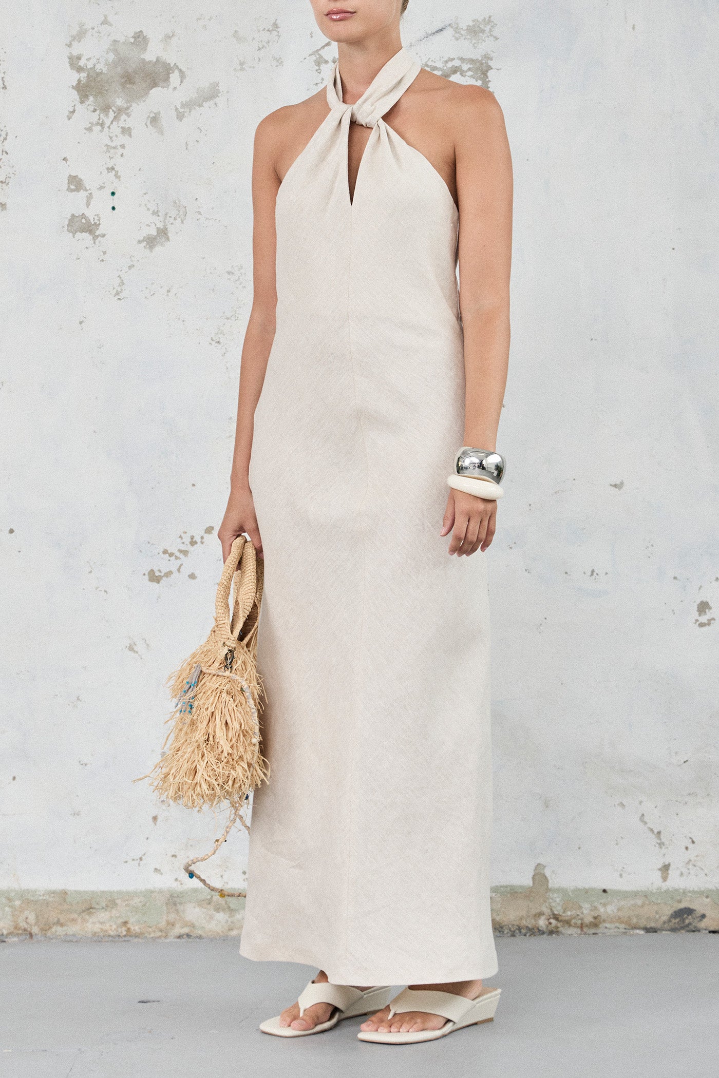 The Cross-over Linen Dress