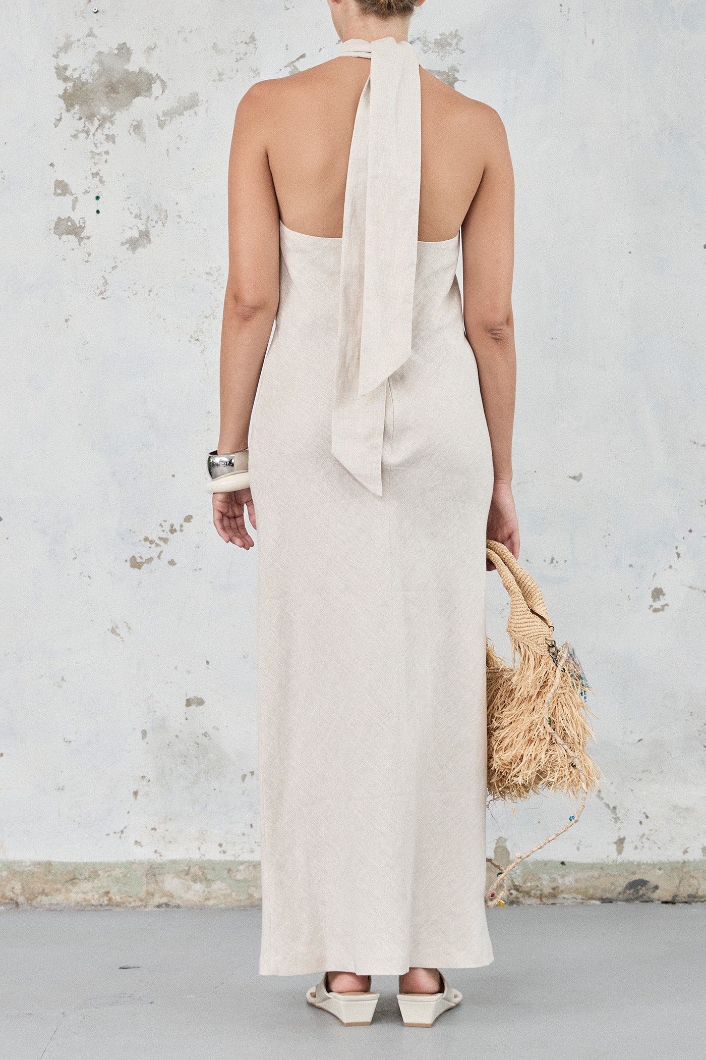 The Cross-over Linen Dress