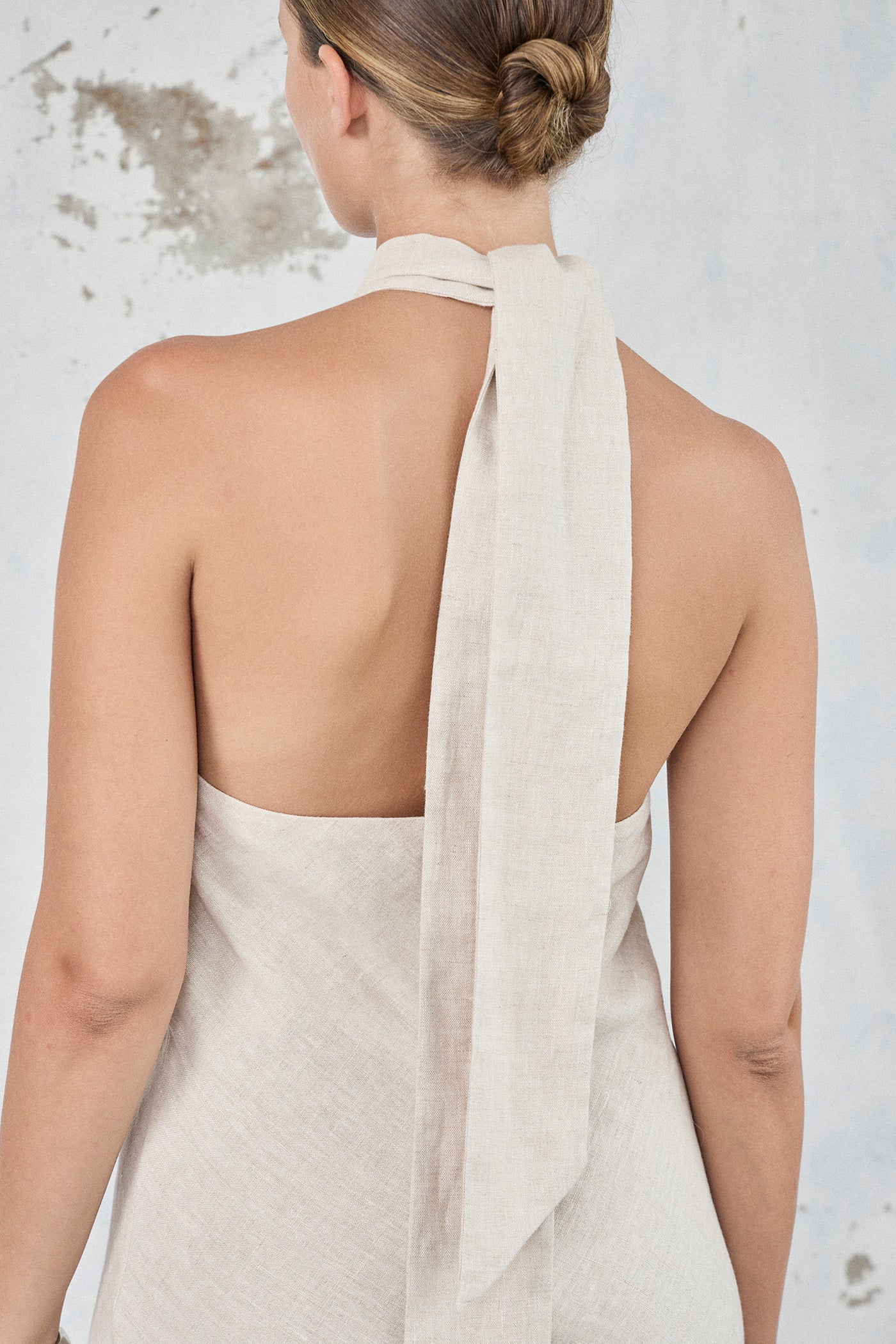 The Cross-over Linen Dress