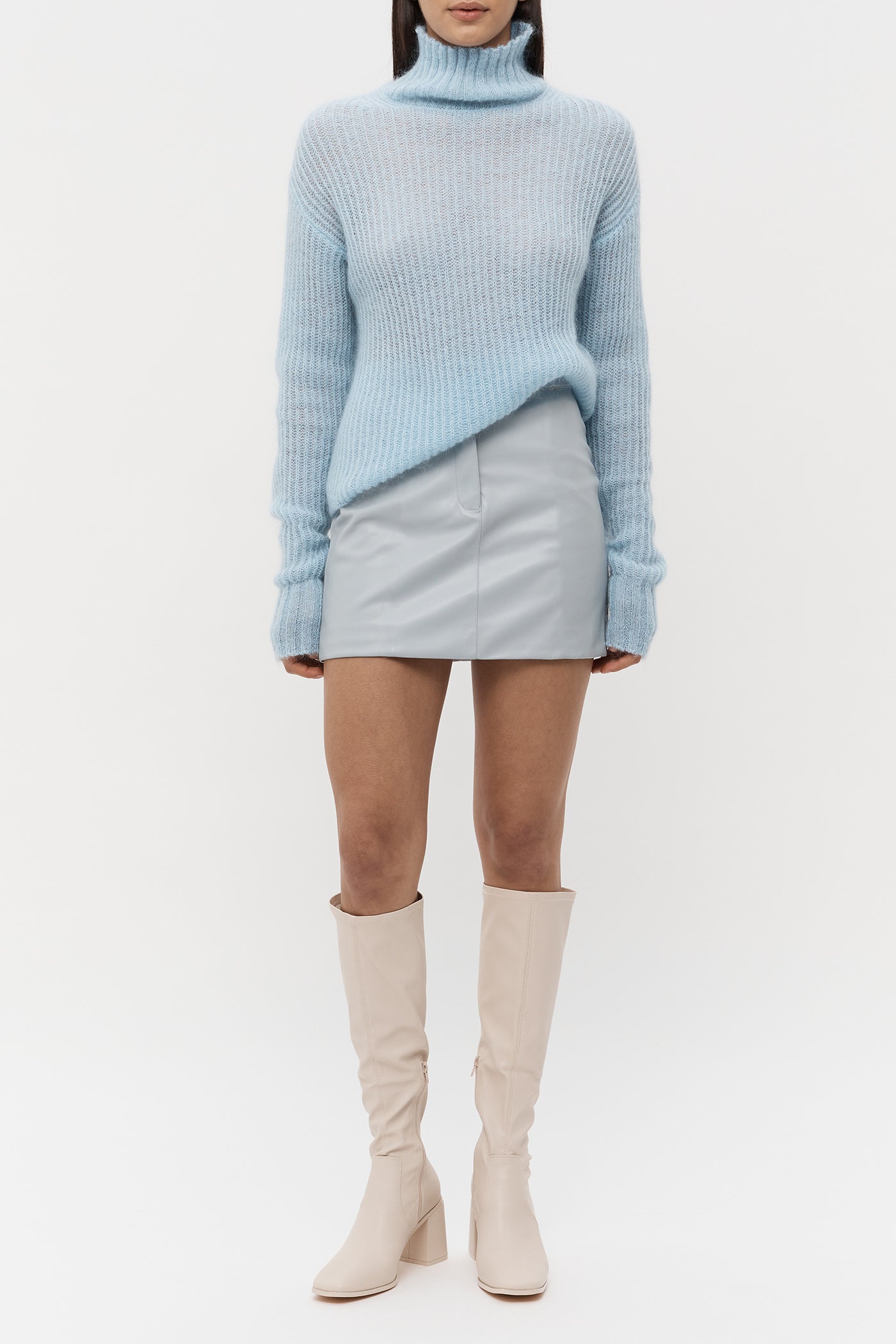 The Mohair-Wool High Neck Knit