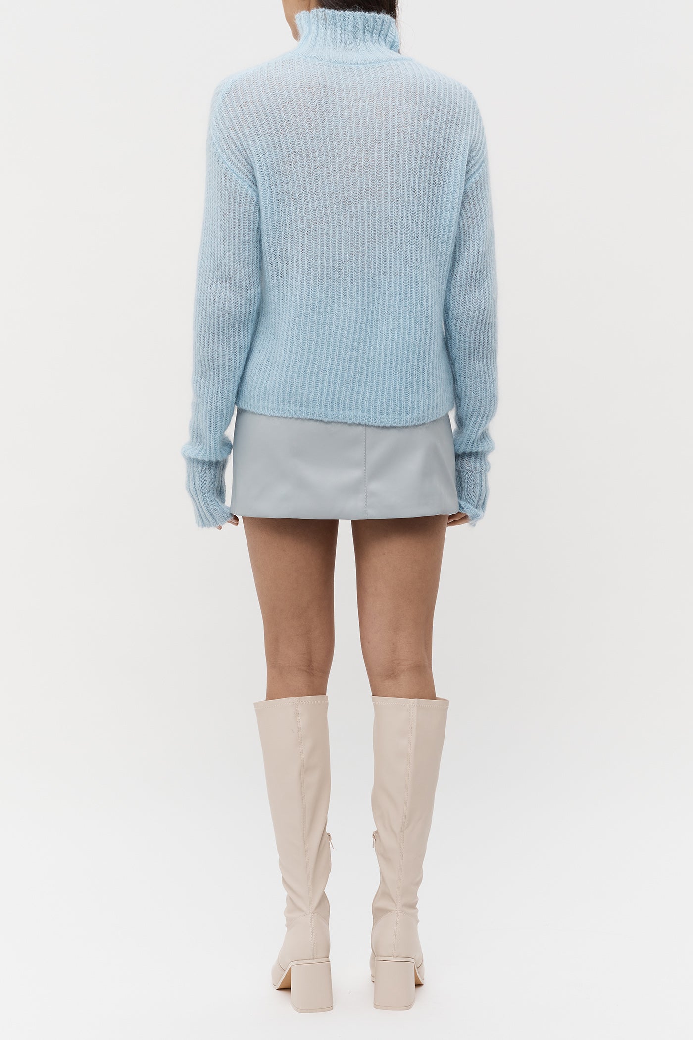 The Mohair-Wool High Neck Knit