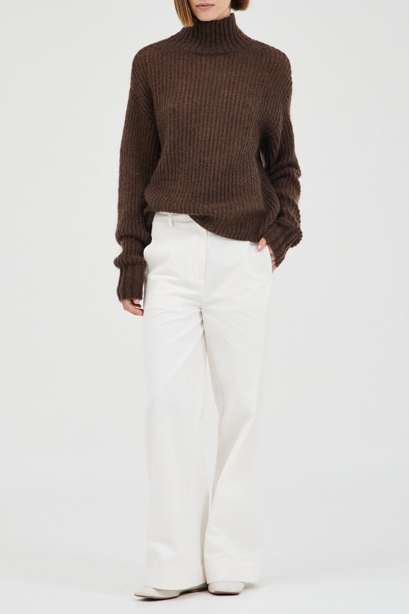 The Mohair-Wool High Neck Knit