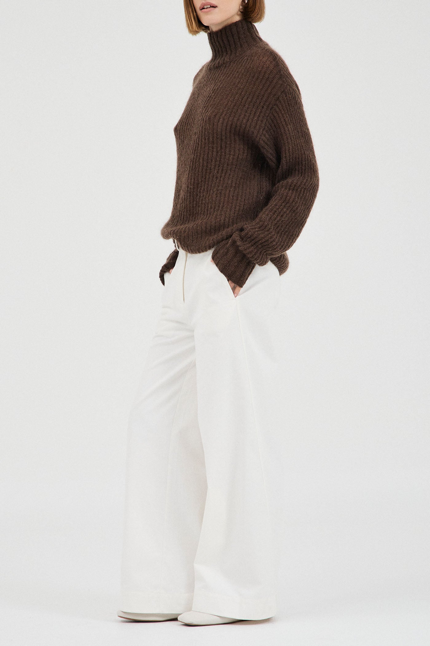 The Mohair-Wool High Neck Knit