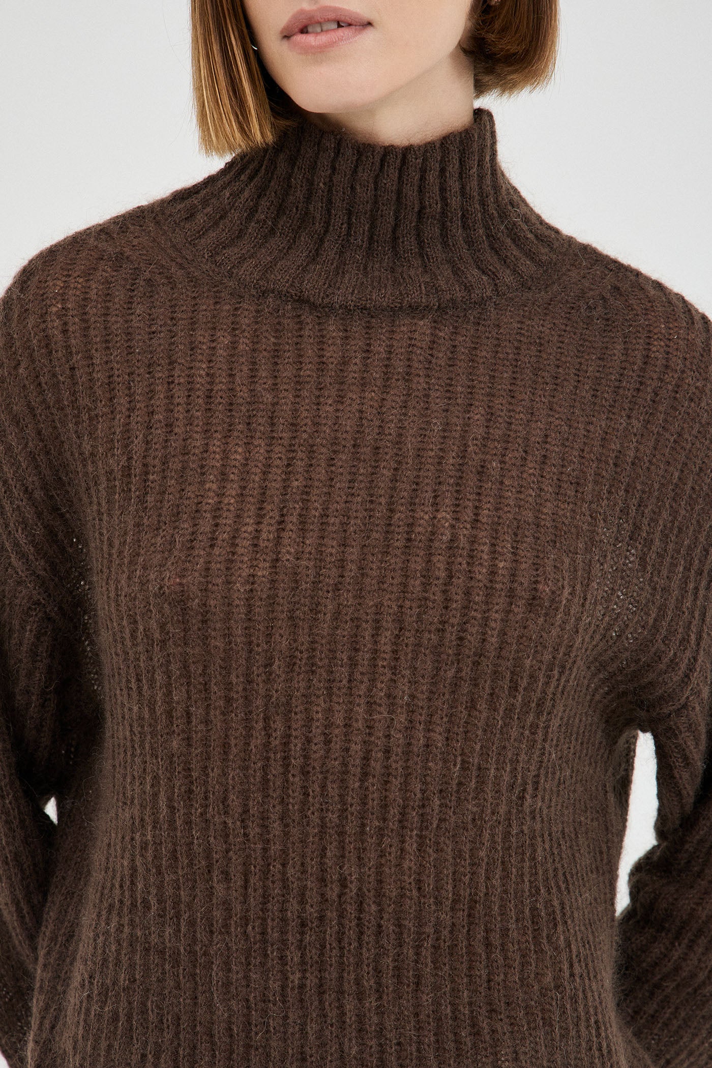 The Mohair-Wool High Neck Knit