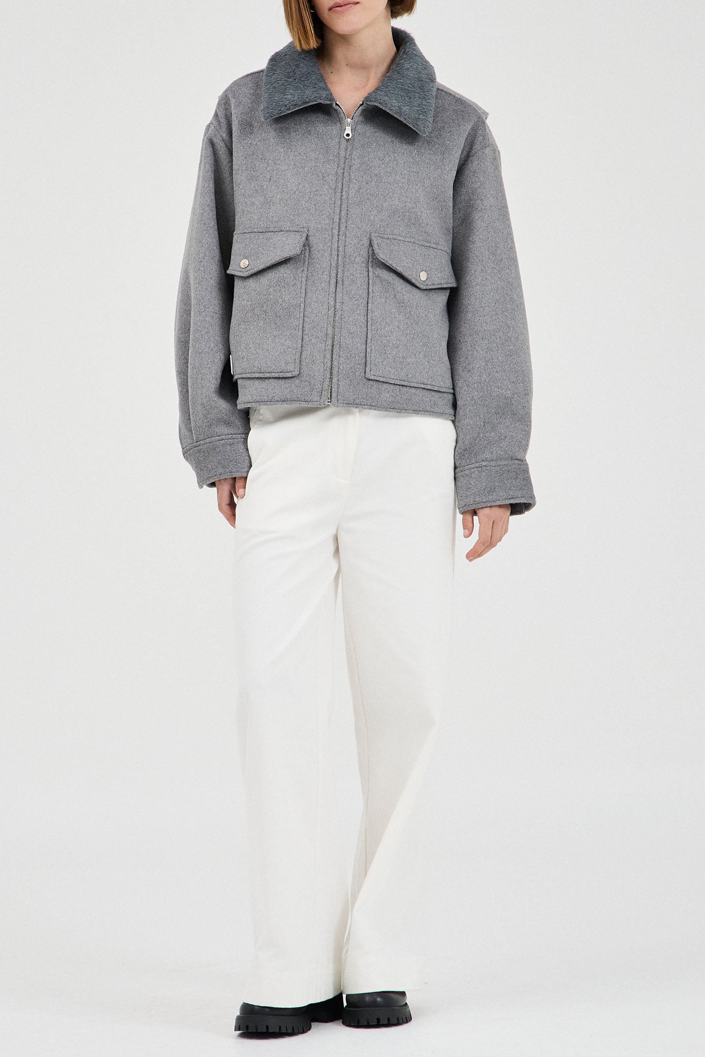 The Wool-Blend Bomber Jacket