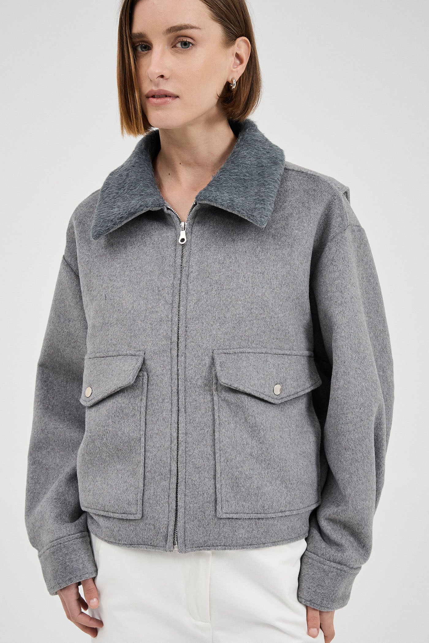 The Wool-Blend Bomber Jacket