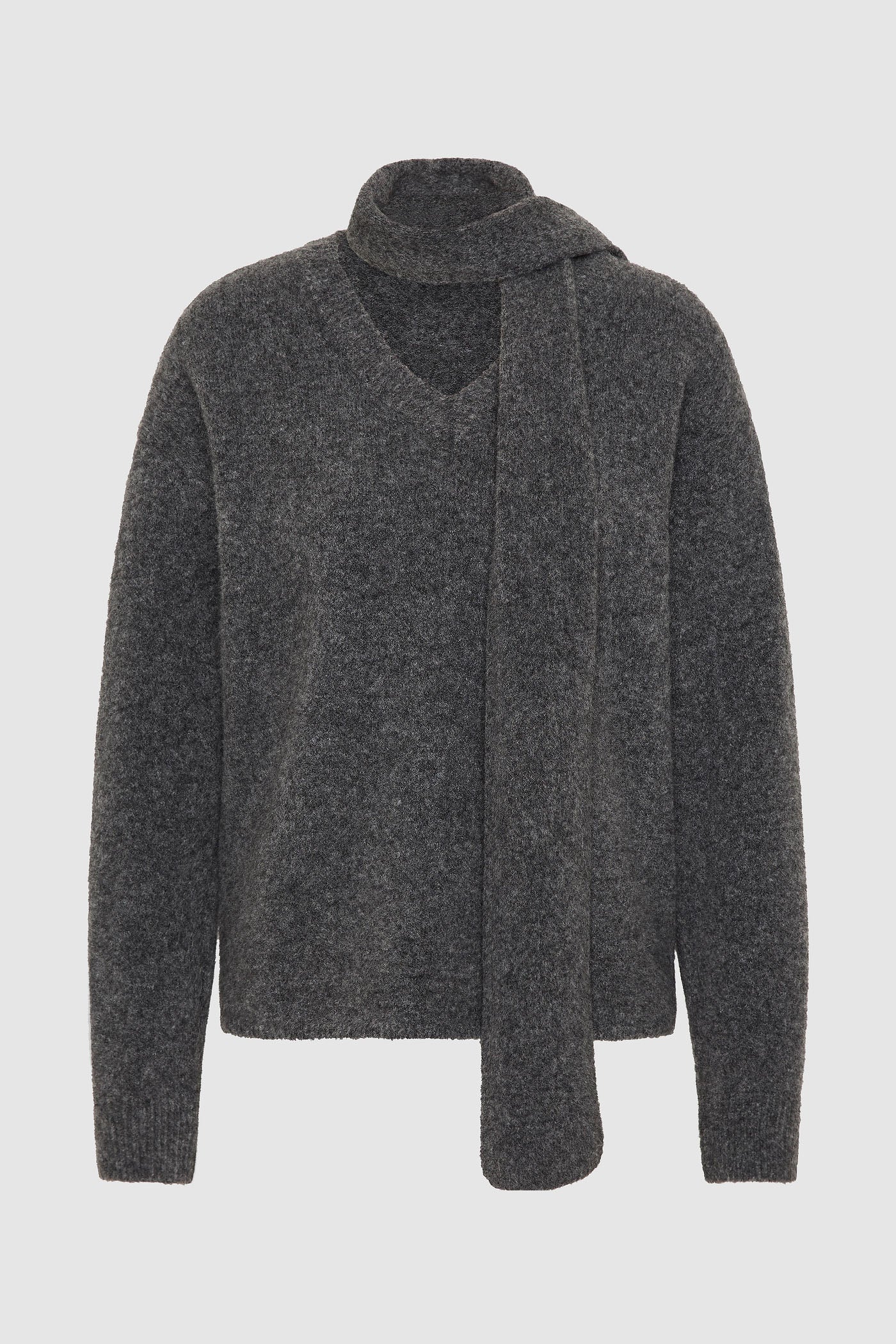 The Basic V-neck Knit with Tie