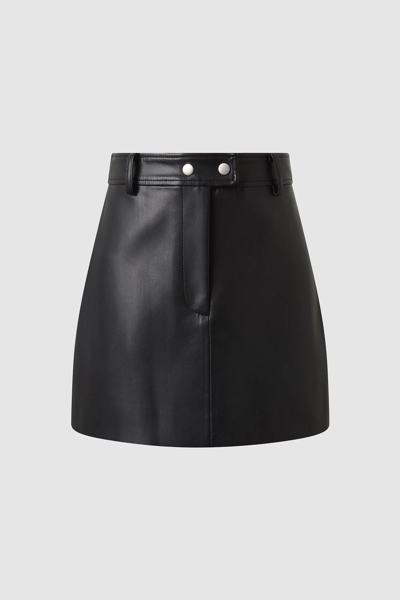 The Vegan Leather A-line Mini Skirt