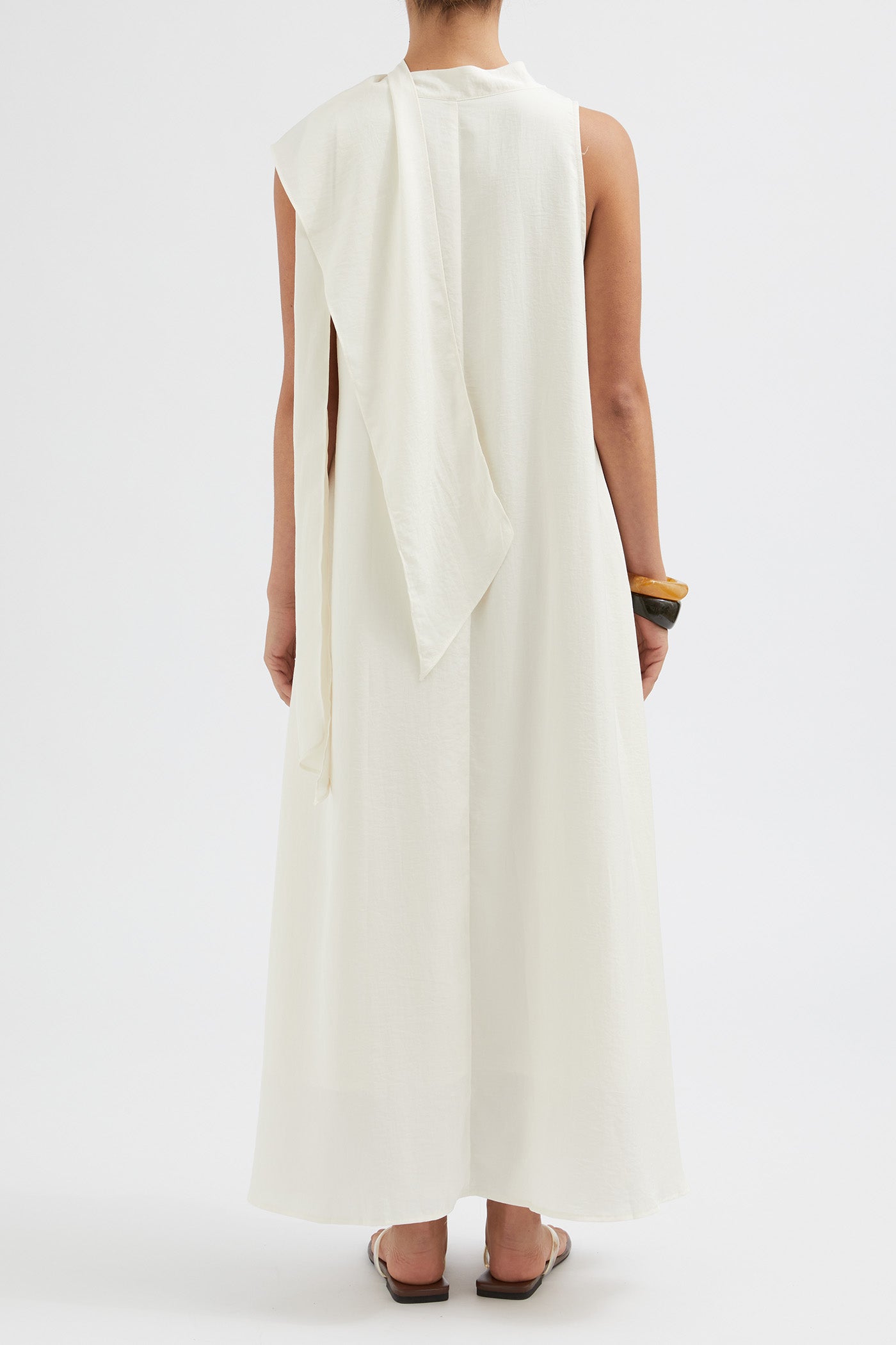 The Draped Neck Midi Dress