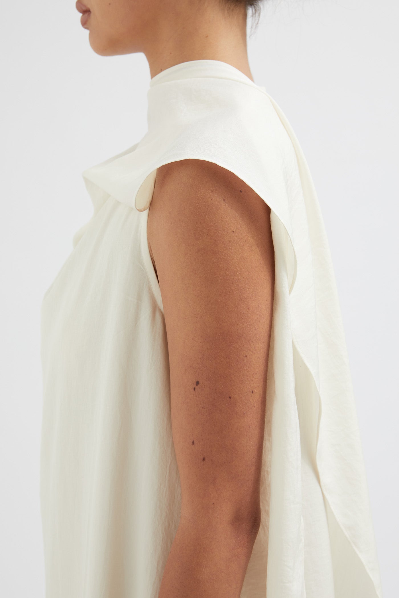 The Draped Neck Midi Dress