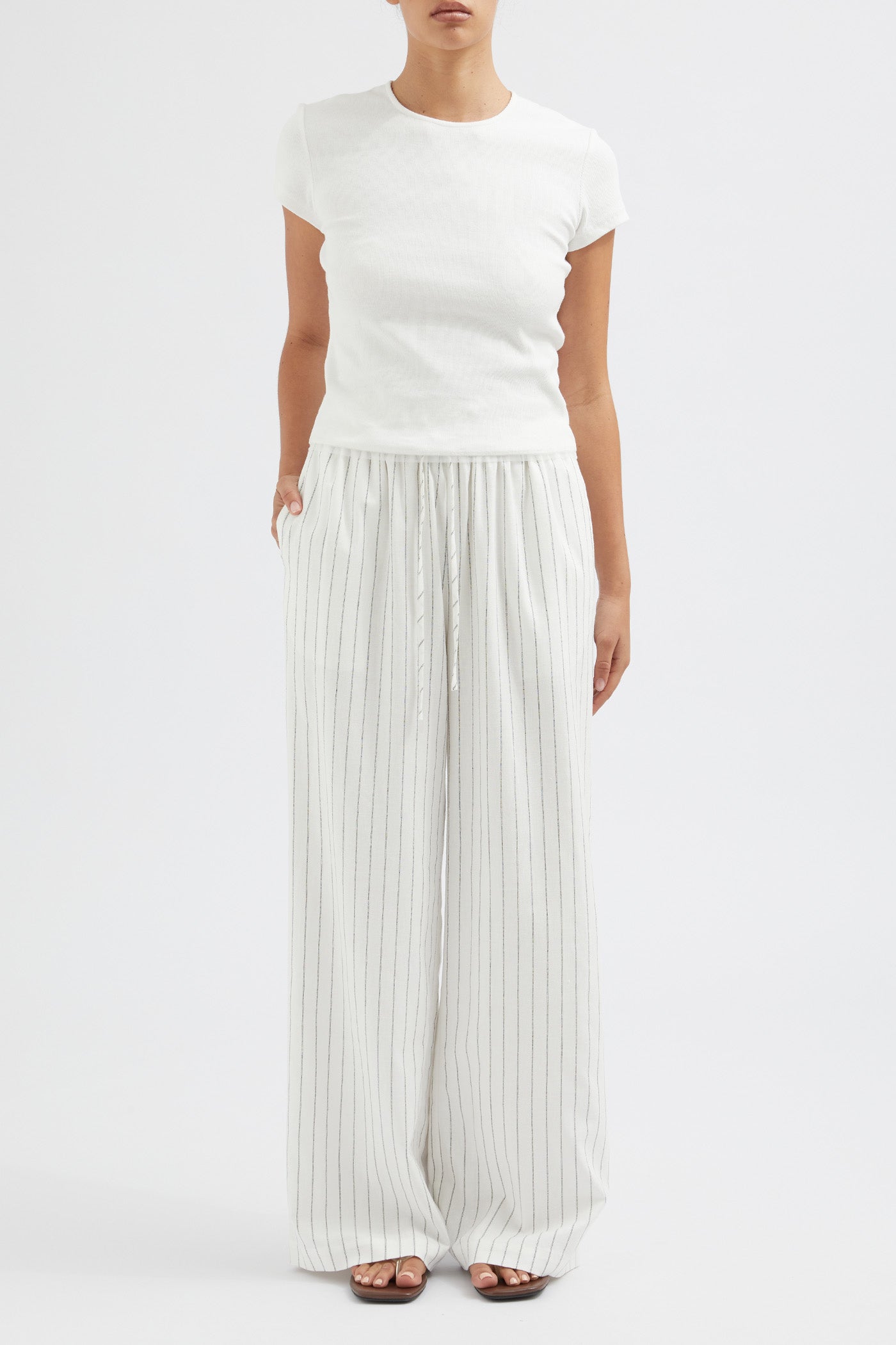 The Stripe Tie Waist Trouser