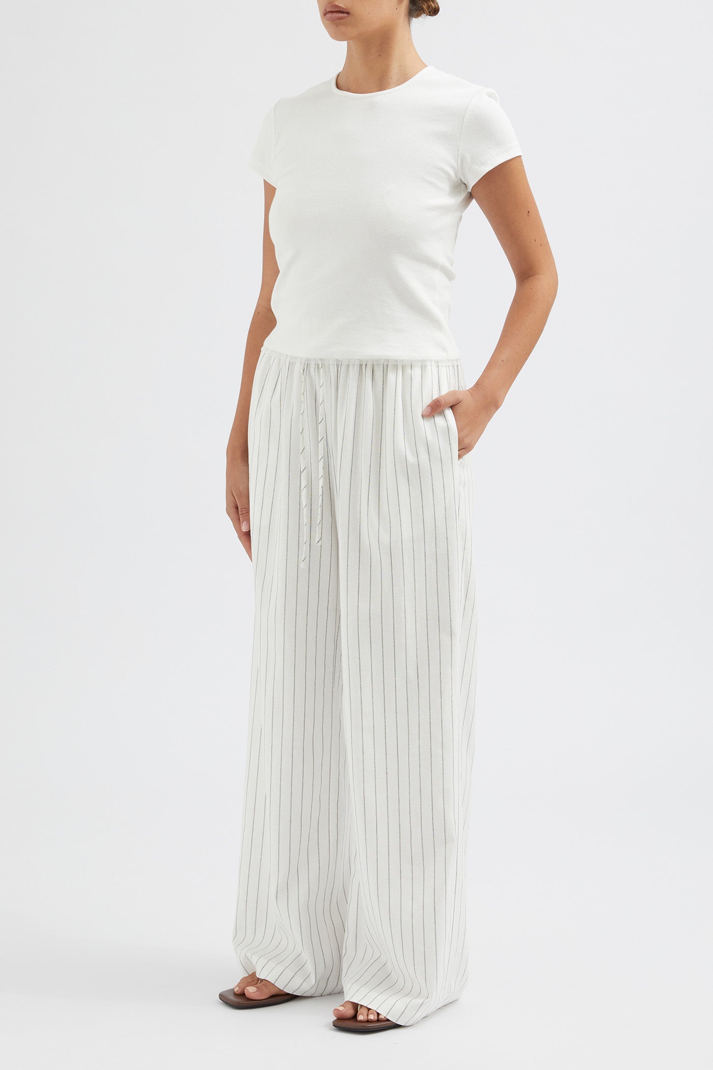 The Stripe Tie Waist Trouser