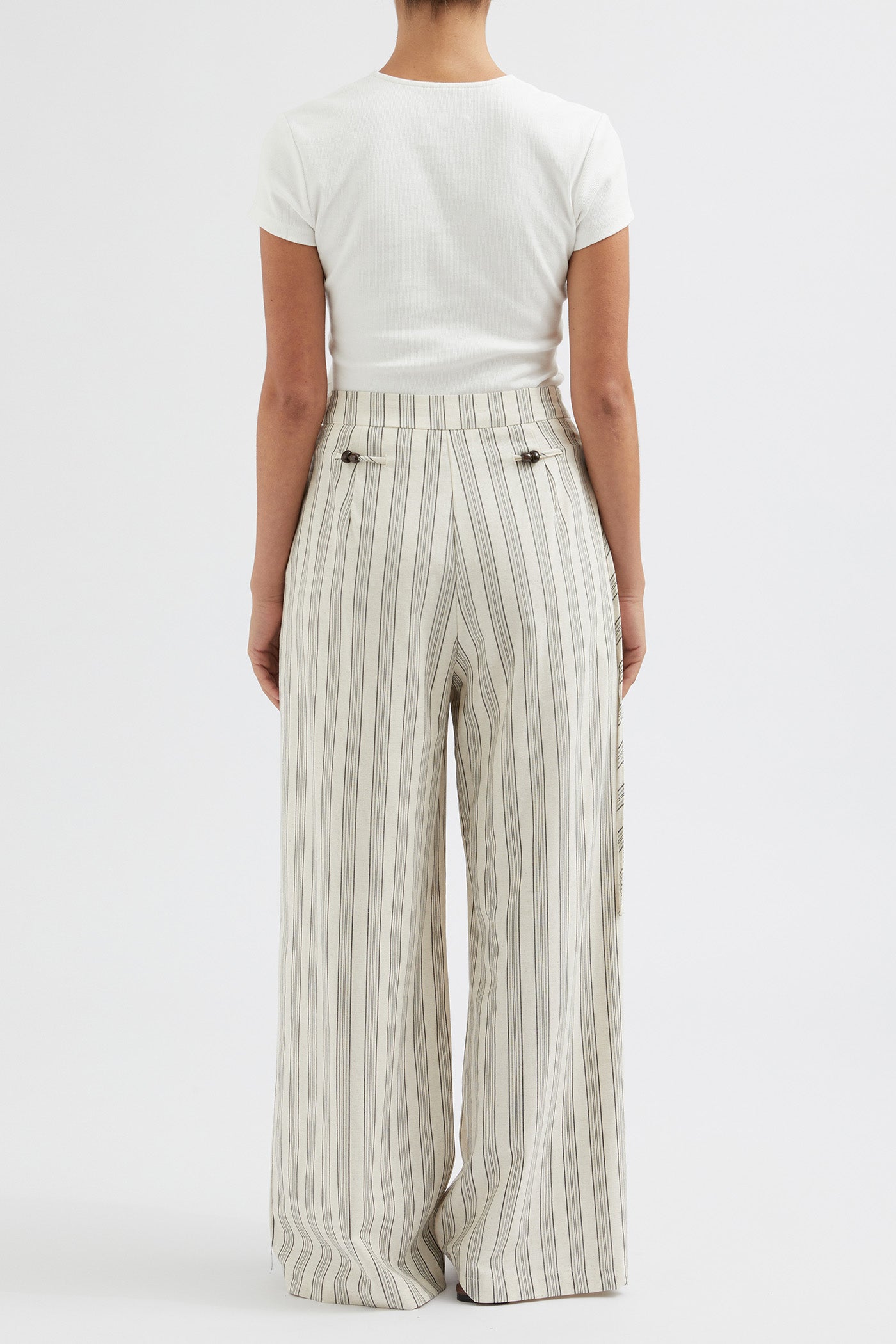 The Cotton Linen Beaded Trouser